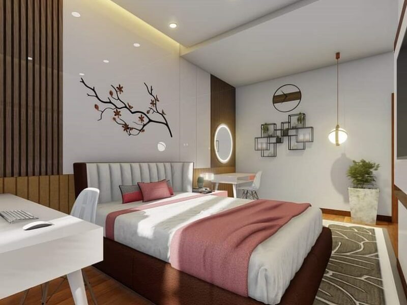 Những mẫu thiết kế phòng ngủ đẹp hiện đại cho nhà mái thái 2 tầng đẹp cho gia chủ