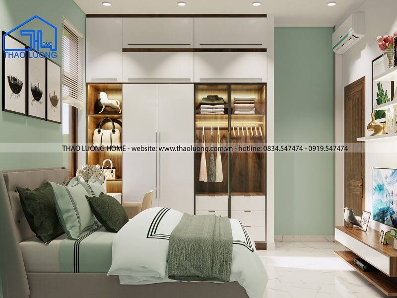 top thiết kế phòng ngủ đẹp hiện đại cho nhà mái thái 2 tầng đẹp 2022