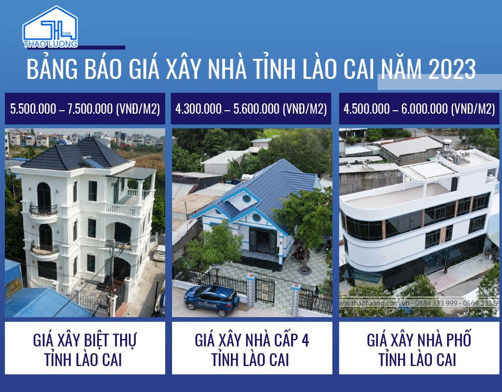 Báo giá thi công xây dựng trọn gói tỉnh Lào Cai